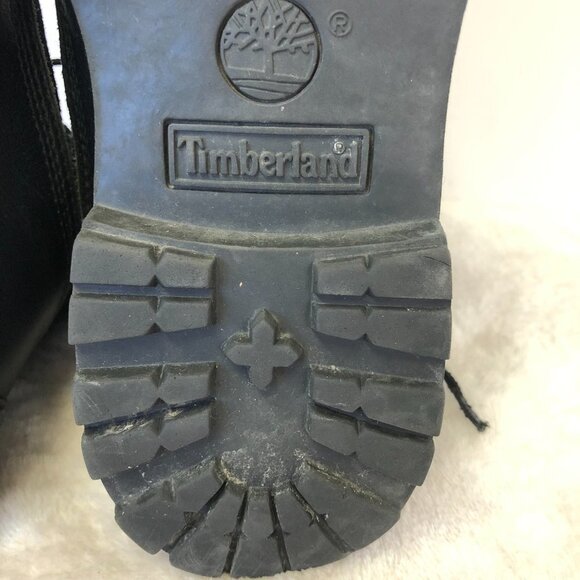 Timberland Black Leather & Suede Lace Up Combat Boots Size 7 - Picture 14 of 16
